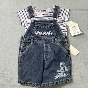2000s Nick Jr Blues Clues 2 Piece Shirt & Overalls Baby Toddler 24M 2T Deadstock